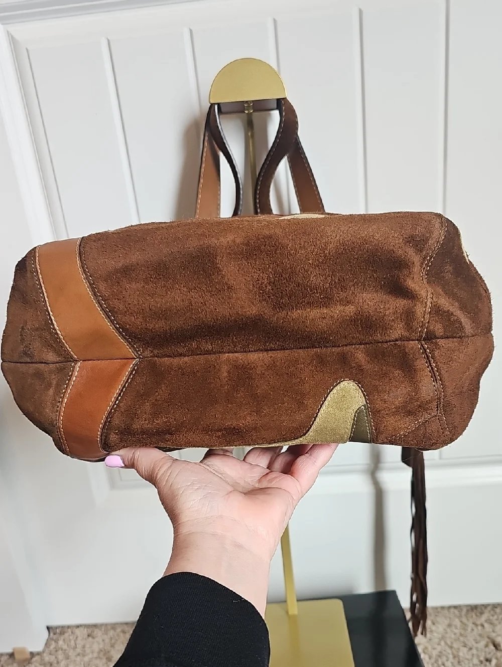 RARE Vintage 2006 Coach Limited Edition "Poppy for Peace" Suede Tote 9259 - EUC - Picture 8 of 15